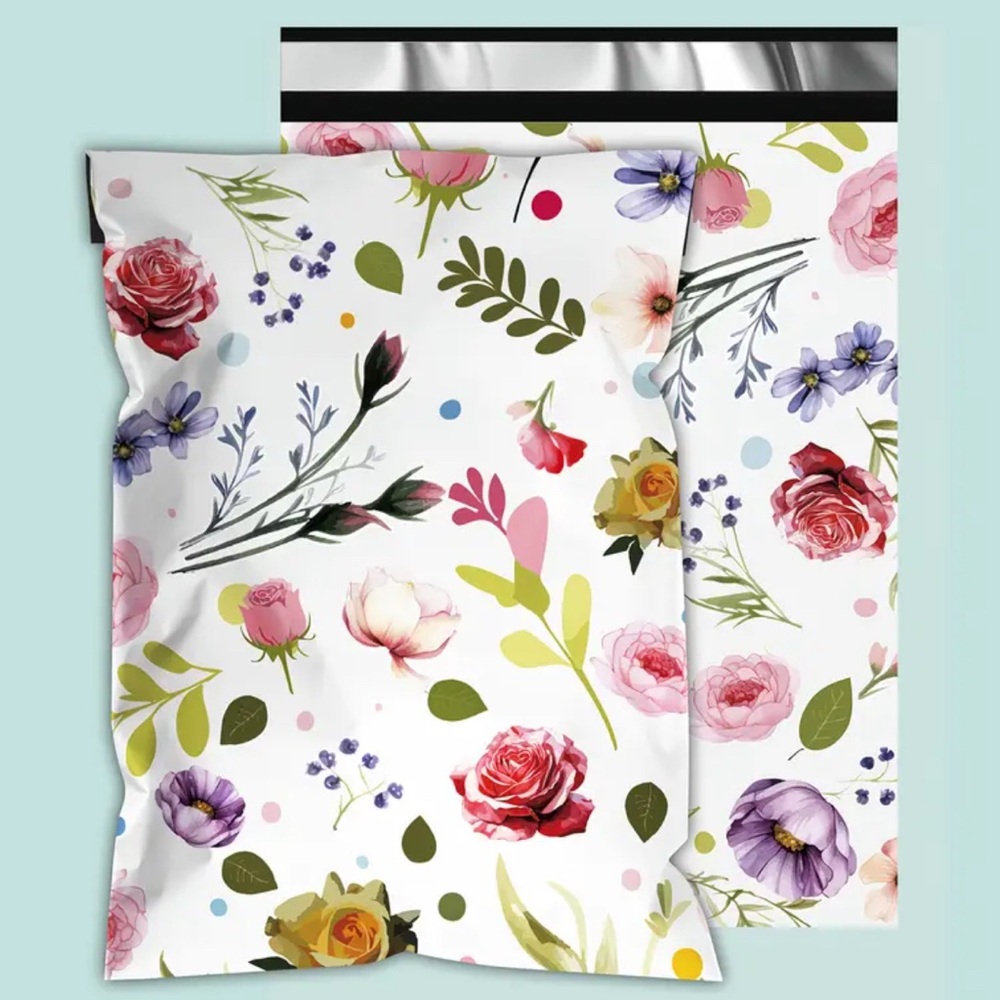 20 Floral Poly Mailers 10x13”